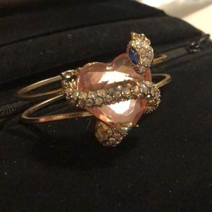 BETSEY JOHNSON snake hinged bangle bracelet.